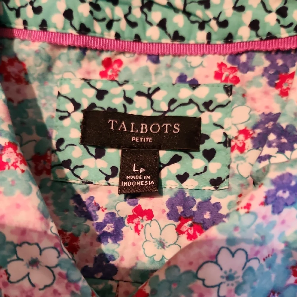 Talbots Floral Button-Up Shirt - Picture 2 of 5